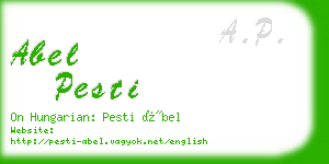 abel pesti business card